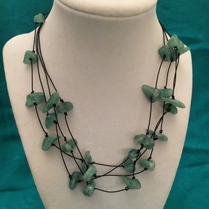 Multi-strand Turquoise Stone Necklace